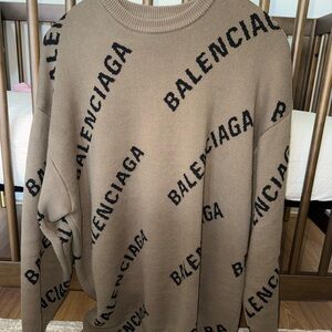 Balenciaga Tan Crewneck Sweater for Men